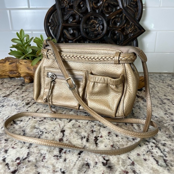 Brighton Handbags - Brighton Metallic Gold Crossbody Bag